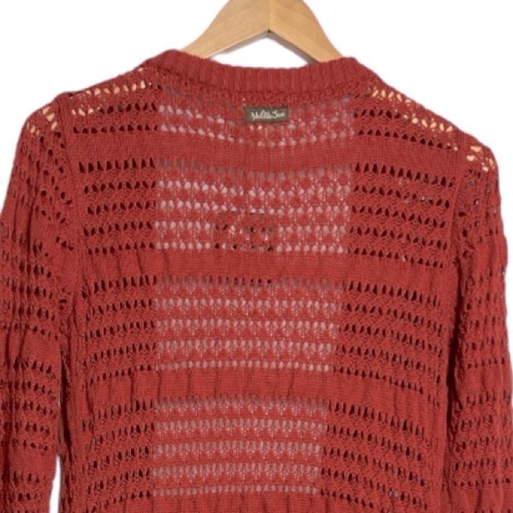 NWT Matilda Jane Crochet Long Cardigan Henna Size Medium - Picture 7 of 9